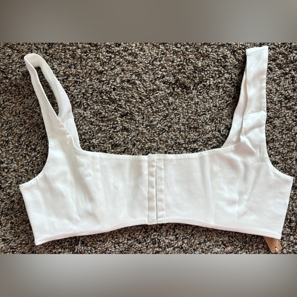 NWT • Skims • Bridal Silk Square Neck Corset Top • Marble • White •Limited EDTN - Picture 5 of 8
